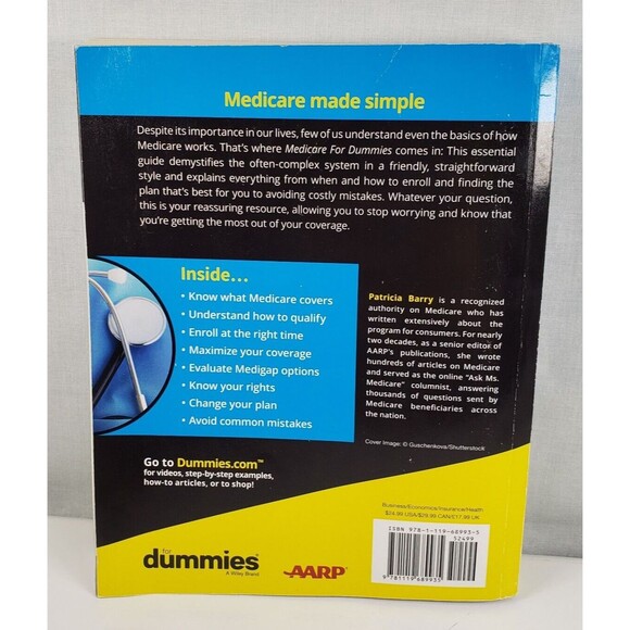 Medicare For Dummies AARP PAPERBACK – 2021 by Patricia Barry 4th Edition - Picture 4 of 14